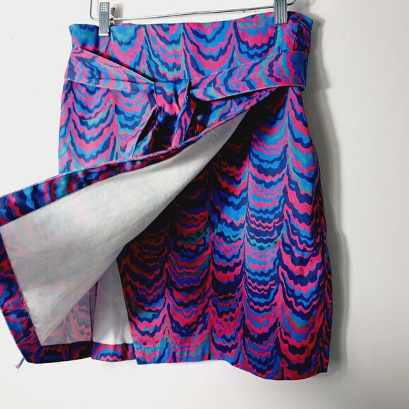 porridge Anthropologie, Medium Wrap Skirt, Abstract Print, Tie Waist, Pockets - Picture 5 of 12